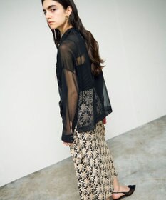 GRACE CONTINENTAL パームモチーフカーゴスカート