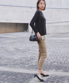 Tiaclasse 【洗える】裏起毛ストレッチテーパードパンツ