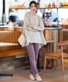 Tiaclasse 【洗える】裏起毛ストレッチテーパードパンツ