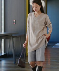 Tiaclasse 【洗える】ウール調キュロットパンツ