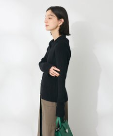 CRAFT STANDARD BOUTIQUE 襟付きニットコンパクトカーディガン