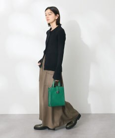 CRAFT STANDARD BOUTIQUE 襟付きニットコンパクトカーディガン