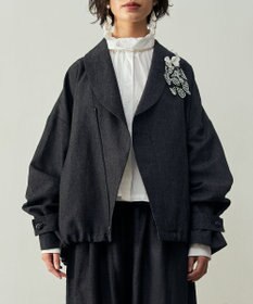 muuc リネンウールのショールカラージャケット