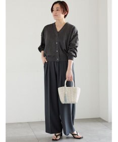 Te chichi 14G綿ポリVネックカーディガン