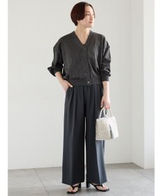 Te chichi 14G綿ポリVネックカーディガン