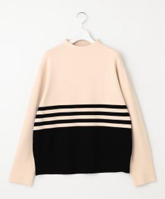 自由区 【WEB限定カラーあり】【セットアップ対応・洗える】レーヨンストレッチモックネック ニット