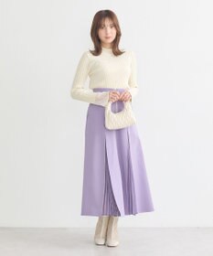 earth music&ecology シアースリーブリブハイネックプルオーバー