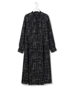 23区 【洗える】モノクロトーンプリント ワンピース