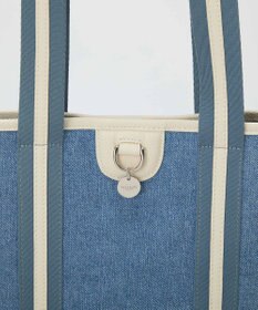 TOPKAPI 【TREASURE TOPKAPI】レザーコンビ ストライプハンドル スリム トートバッグ　A4 / 軽量