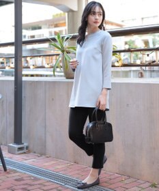 Tiaclasse 【洗える】裏起毛ストレッチテーパードパンツ