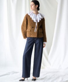 23区 【GOLD LABEL】シアーコットン ラッフル襟 ブラウス