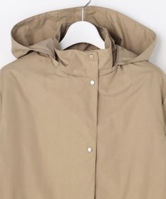 J.PRESS LADIES 【2way】スパンライクナイロンタッサー フーデッド コート