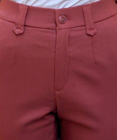 Tiaclasse 【洗える】裏起毛ストレッチテーパードパンツ