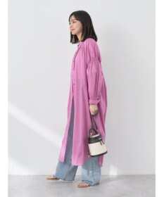 earth music&ecology コットンボイルギャザーワンピース