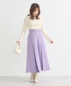 earth music&ecology シアースリーブリブハイネックプルオーバー