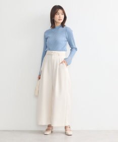 earth music&ecology シアースリーブリブハイネックプルオーバー