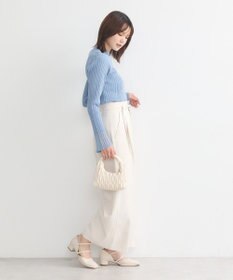 earth music&ecology シアースリーブリブハイネックプルオーバー