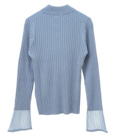 earth music&ecology シアースリーブリブハイネックプルオーバー