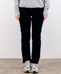 caqu スリムストレート 裏起毛コーデュロイパンツ