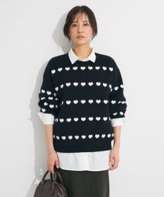 Green Parks ・ｓｗｉｎｇ　ｂｙ　ハートクルーネックニット