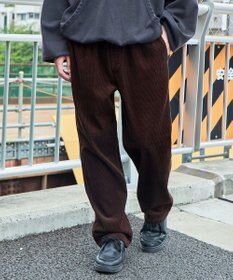 WEGO 【ウエストゴム/ユニセックス着用ITEM】コーデュロイイージーストレートパンツ