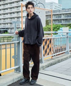 WEGO 【ウエストゴム/ユニセックス着用ITEM】コーデュロイイージーストレートパンツ