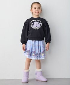 ANY KIDS ネコシルエット裏毛トレーナー