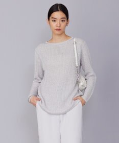 ICB 【WEB限定カラーあり・洗える】ペーパーブレンドシャインニット プルオーバー