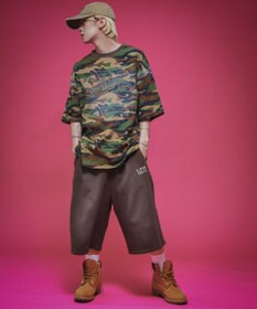 WEGO 【ユニセックス着用ITEM/ウエストゴム】ダメージアップリケショートパンツ