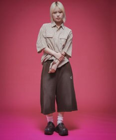 WEGO 【ユニセックス着用ITEM/ウエストゴム】ダメージアップリケショートパンツ