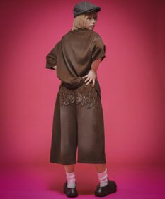 WEGO 【ユニセックス着用ITEM/ウエストゴム】ダメージアップリケショートパンツ