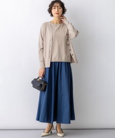 23区 S 【先行予約】レーヨンポリエステルストレッチ Vネック カーディガン