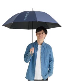 MOONBAT 【大きめ】MIZUNO メンズ 晴雨兼用日傘 長傘 BIGロゴ 遮光 遮熱 UV ユニセックス