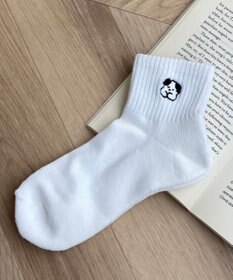 WEGO アンクルパイルゆる刺繍ソックス