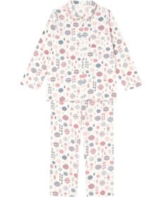 Wing パジャマ 長袖 長ズボン 綿100％ スムース素材 すっきりとしたシルエット 伸縮性のある生地 シャツタイプ レディース EP5061 ウイング／ワコール