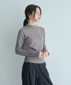 YECCA VECCA 袖口釦リブMIXニット