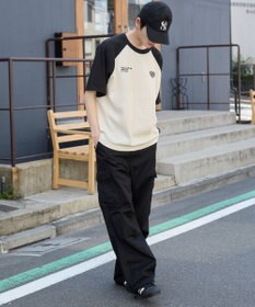 WEGO 【ユニセックス着用ITEM/MLサイズ展開】ワッフルラグランT（SS）