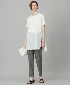 ICB 【UVカット・洗える】ウール2WAYストレッチ ドロストパンツ