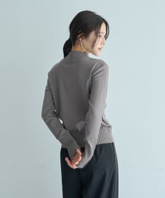 YECCA VECCA 袖口釦リブMIXニット