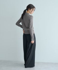 YECCA VECCA 袖口釦リブMIXニット