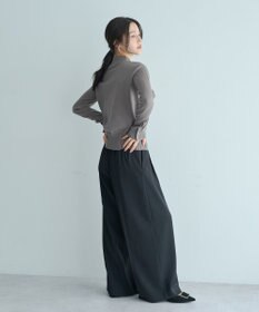 YECCA VECCA 袖口釦リブMIXニット