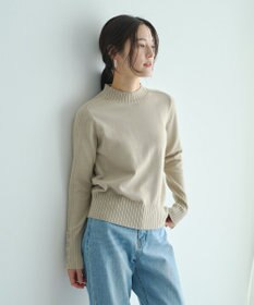 YECCA VECCA 袖口釦リブMIXニット