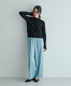 YECCA VECCA 袖口釦リブMIXニット