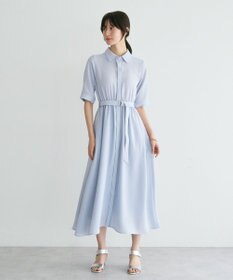 YECCA VECCA 【接触冷感】ベルト付きシャツワンピース
