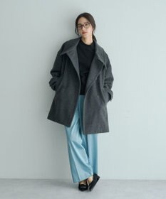 YECCA VECCA 袖口釦リブMIXニット