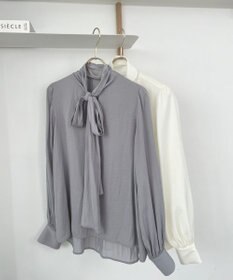 Feroux 【洗える】リボンタイ ブラウス