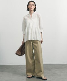 UNFILO ペプラム ギャザーブラウス