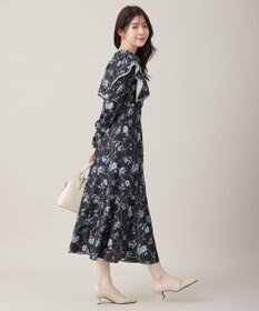 ANY SIS L 【洗える】スカーフデザインプリント ワンピース