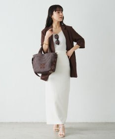 russet ナイロンラフィア2WAYトートバッグ(CE-1711)