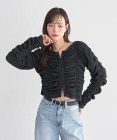 earth music&ecology フロントホックシャーリングトップス